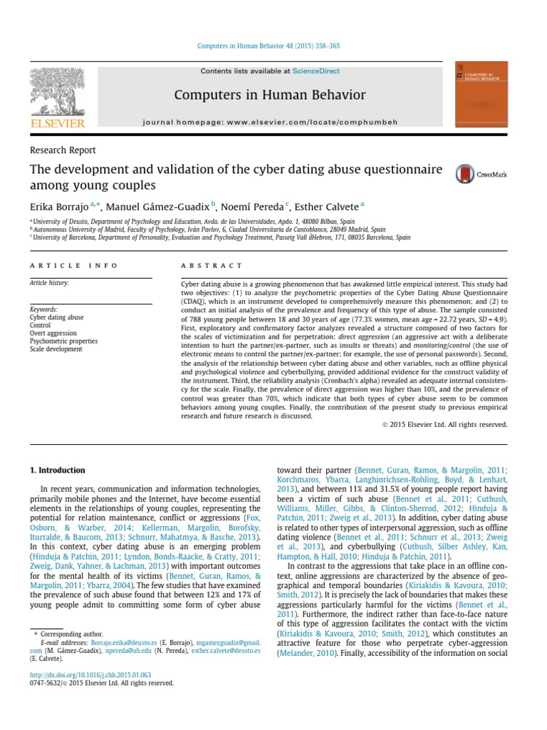 Computers in human behavior erika borrajo manuel g mez guadix noem 