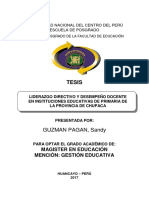 Liderazgo directivo y desempeño docente en primaria