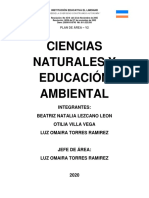 Plan de área de Ciencias Naturales IE El Limonar