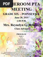 1st PTA General Assembly Agenda 2025-2026 | PDF