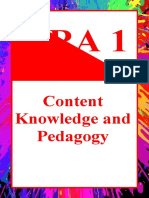 Content Knowledge and Pedagogy