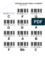 Circulos Armonicos de 3 Acordes Piano (Modo Mayor)