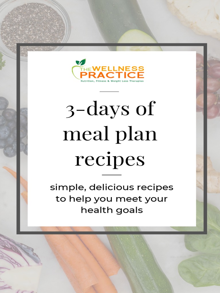 AntiInflammatory 3Day Meal Plan PDF Mustard (Condiment) Garlic