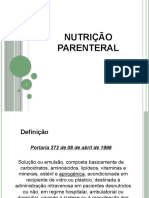 NUTRIÇÃO PARENTERAl