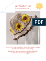 Sunflower Bucket Hat: by @crochetlovemelbourne