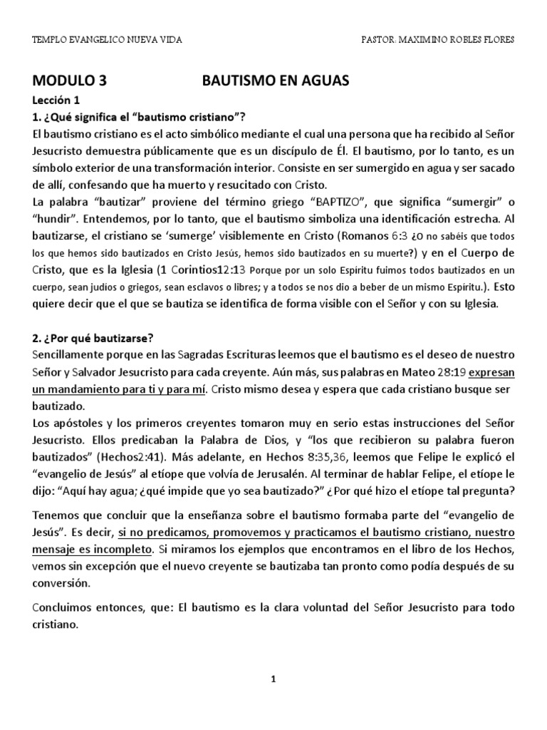 Modulo 3 BAUTISMO EN AGUAS PDF