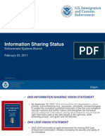 DHS/ICE (ICEPIC) Information Sharing Status: Enforcement Systems Branch