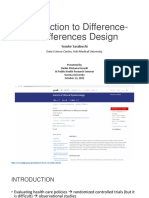 Introduction To Difference-In-Differences Design