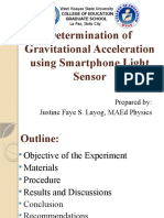 Determination of Gravitational Acceleration Using Smartphone Ambient Light