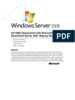 AD RMS Deployment With Microsoft Office Share Point Server 2007 Step-By-Step Guide