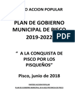 Plan de Gobierno de Pedro Edgar Fuentes Hernandez