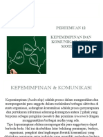 Pertemuan 12 Kepemimpinan Dan Komunikasi