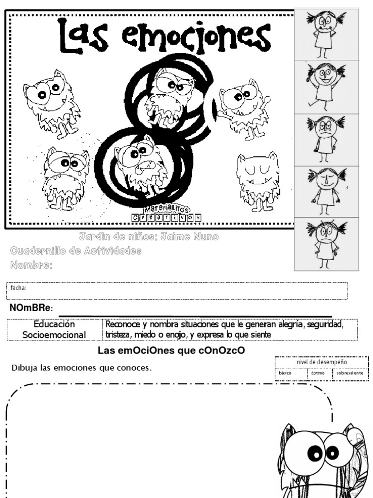 Actividades de emociones para preescolar | PDF | Las emociones | Sicología