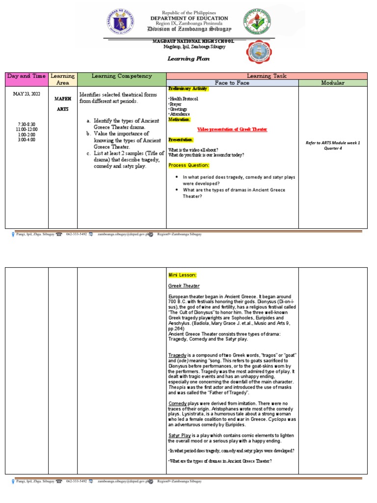 Greek and Renaissance Theater Overview | PDF | Theatre | Tragedy