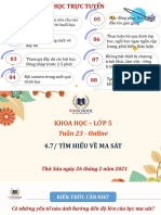 K5 - LIVE - KHOA HỌC - TUẦN 23 - TÌM HIỂU VỀ LỰC MA SÁT