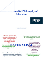 The Naturalist Philosophy of Education: Dr. Lionel E. Buenaflor