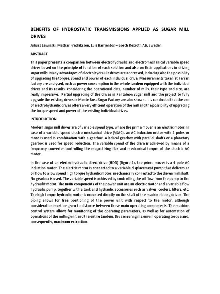 An InDepth Comparison of the Benefits of ElectroHydraulic Drives over