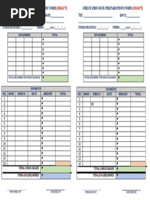 CHECK ISSUANCE PREPARATION FORM