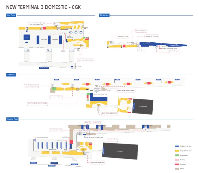 Terminal 3 Soekarno-Hatta Layout Map | PDF | Public Transport ...