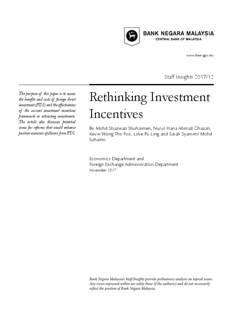 Rethinking Investment Incentives - Harvard | PDF | Foreign Direct ...