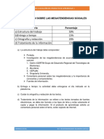 A) Estructura Del Trabajo 50% B) Entrega A Tiempo 15% C) Ortografía y Redacción 20% D) Tratamiento de La Información 15%