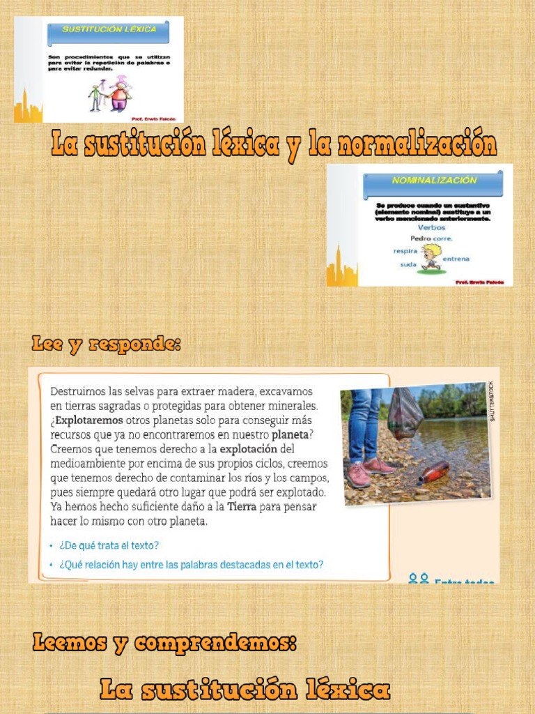 Ejemplos de Sustitución Léxica | PDF