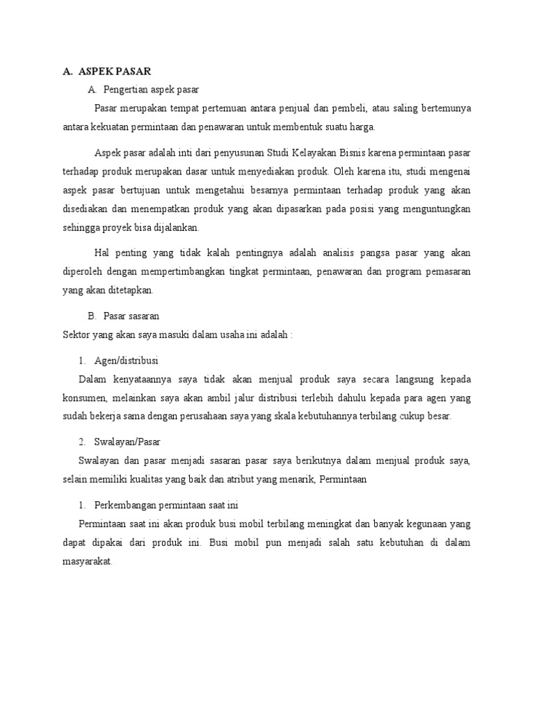 Aspek pasar shanti pdf