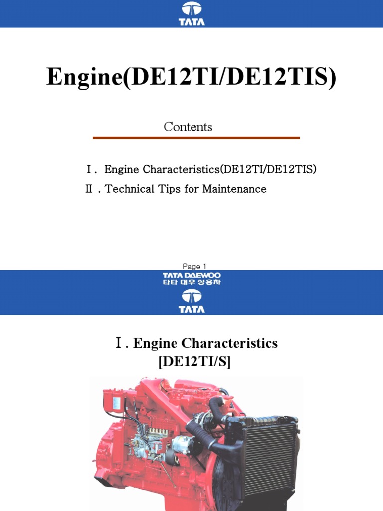 Engine Characteristics (DE12TI/DE12TIS) - Technical Tips For ...