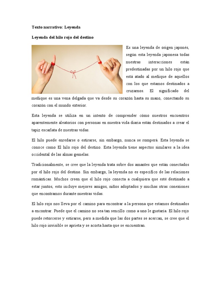 La leyenda japonesa del hilo rojo del destino PDF