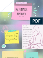Math Major Reviewer (Part 1)