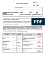 Plan de Gestión Académica: DOS Trabajos en Grupos DE Maximo 3 Estudiantes