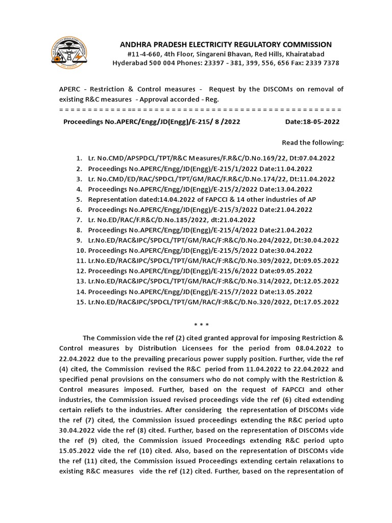 andhra-pradesh-electricity-regulatory-commission-proceedings-no