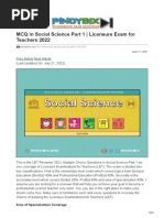 Let Reviewer For Social Studies Major | PDF | Evaluation | Science
