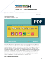 Social Science Part 1 Licensure Exam For Teachers 2022