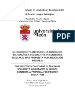 La influencia de la dimensión afectiva en el aprendizaje del español