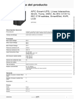 Ficha técnica APC Smart-UPS 3kVA 230V 8 salidas