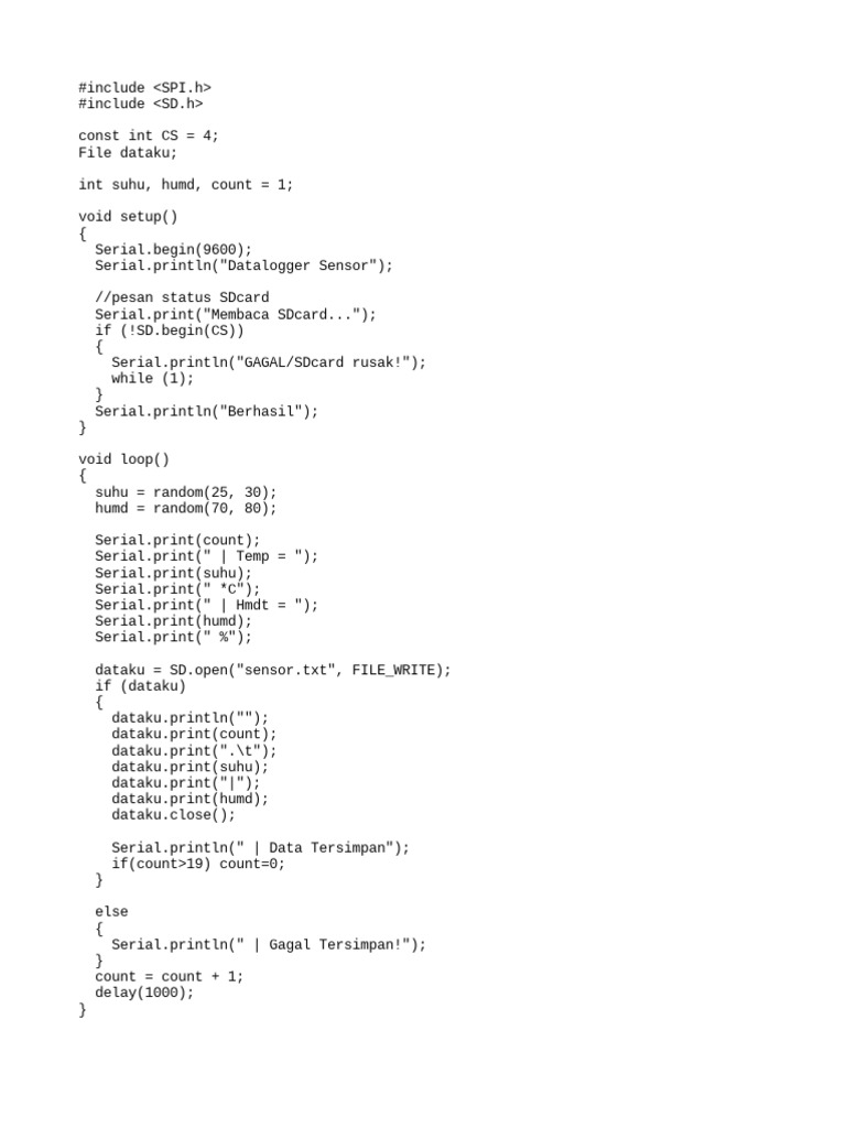 SD Card - Pdsprj.ino | PDF
