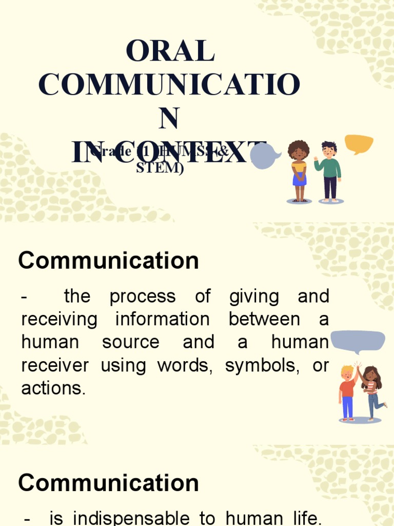 ORAL COMM Elements of Communication | Download Free PDF | Communication ...