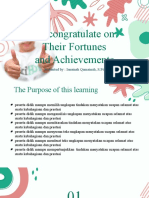 To Congratulate On Their Fortunes and Achievements: Presented By: Isnainah Qumainah, S.PD