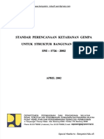 PDF Sni 03 1726 2002 Standar Perencanaan Ketahanan Gempa DL