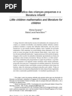 a matemática das crianças pequenas  e a literatura infantil