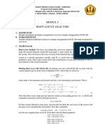 Modul 5 Root-Locus Analysis: A. Kompetensi B. Subkompetensi