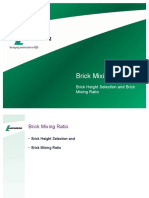 Brick Height Selection and Brick Mixing Ratio