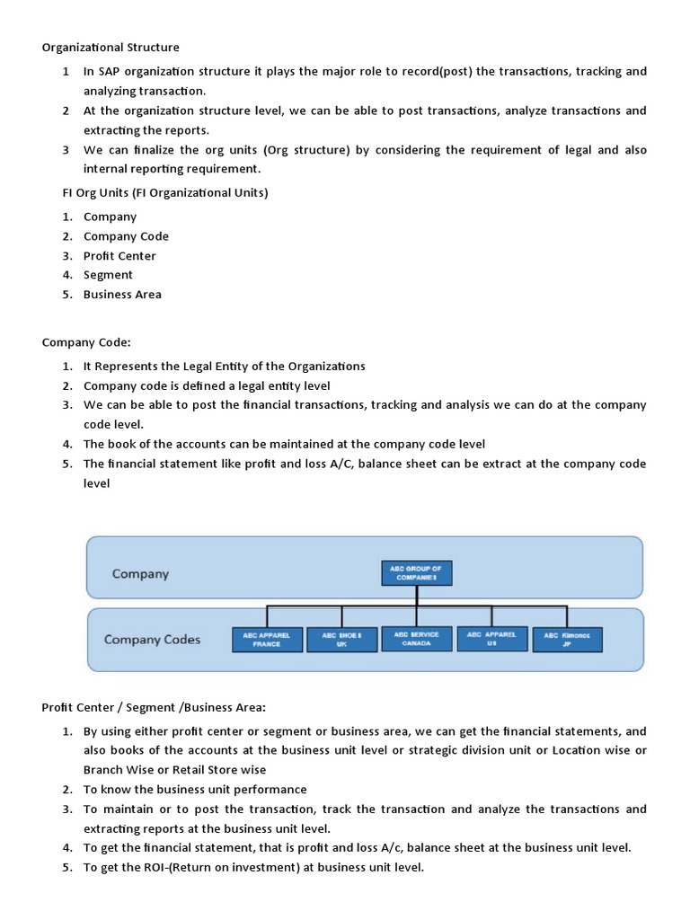 Understanding SAP Company Code Structure | PDF | Fiscal Year | Accounting