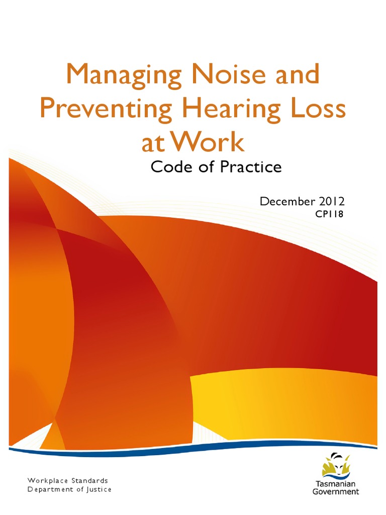 CP118 Managing Noise Code PDF Noise Occupational Safety And Health