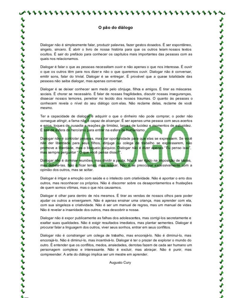 O que é diálogo? | PDF | Humano