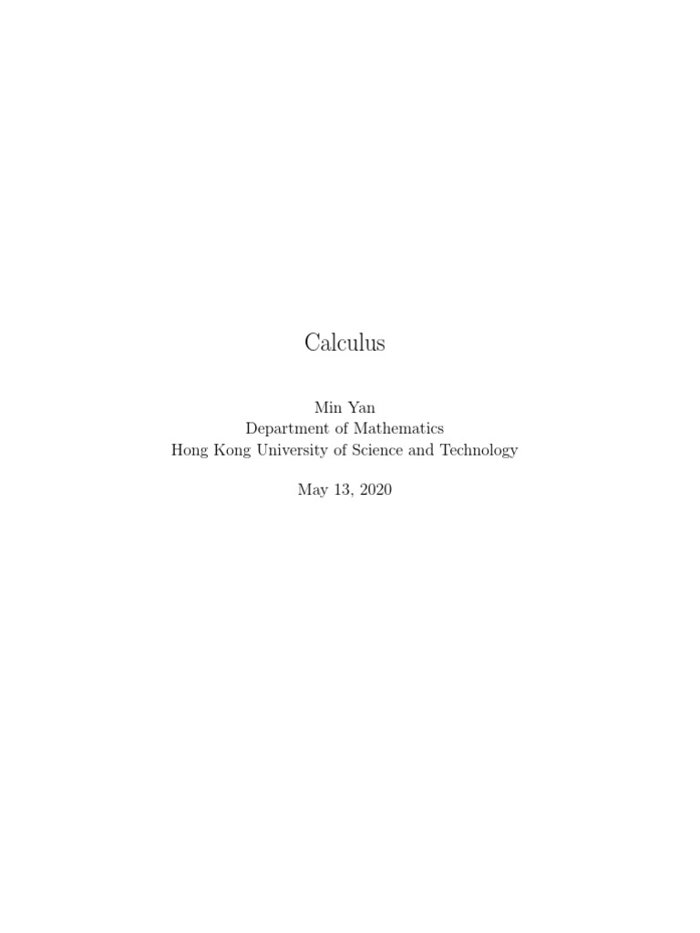Calculus a rigorous treatment of limits differentiation integration