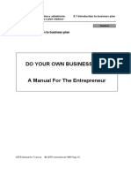 Do Your Own Business Plan A Manual For The Entrepreneur
