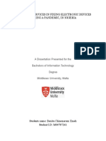 Applying E-Services in Fixing Electronic Devices During A Pandemic, in Nigeria