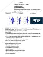 Kyphosis 2. Lordosis 3. Scoliosis: Chapter - 2 Children and Women in Sports